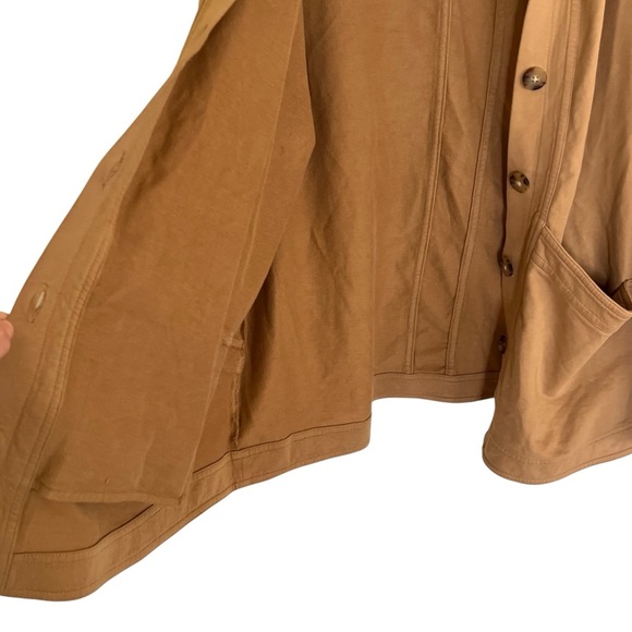 J Jill Tan Knit Modern Barn Jacket Medium - Picture 9 of 12